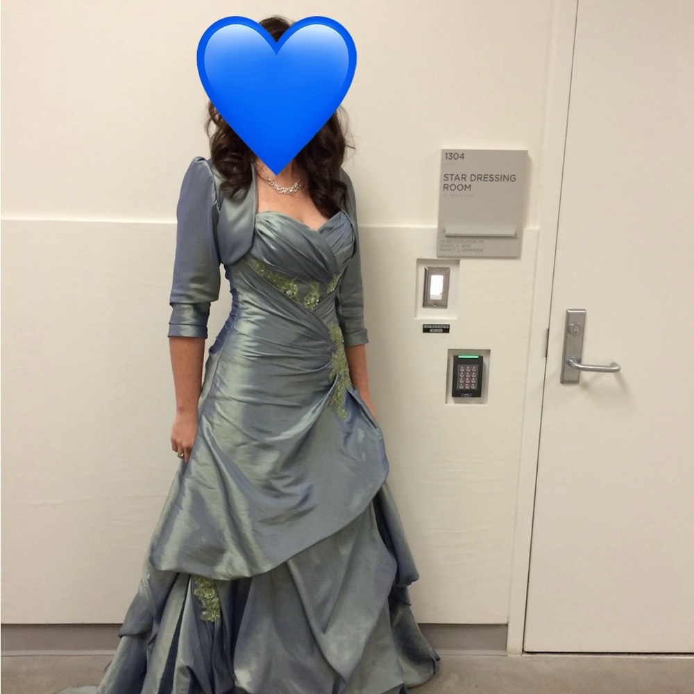 Elegant Olive Color Evening Gown